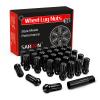 32PCS 9/16-18 Black Spline Lug Nut with 1 Socket Key for Aftermarket Wheel view 1