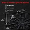 32PCS 9/16-18 Black Spline Lug Nut with 1 Socket Key for Aftermarket Wheel view 2