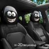 BELOWSYALER Funny Cartoon Car Headrest Covers Pair of 2 with Big Eye & Smiling Face Headrest Protect for Automotive Interior Decors view 2