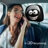 BELOWSYALER Funny Cartoon Car Headrest Covers Pair of 2 with Big Eye & Smiling Face Headrest Protect for Automotive Interior Decors view 4
