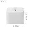 AGAOYU Car Trash Can for Audi Q3 20152025 2026 8U/F3,Waterproof Hanging Vehicle Garbage Bin with Lid,Press-Open Car Dustbin Organizer for Front/Back Seat,White view 2