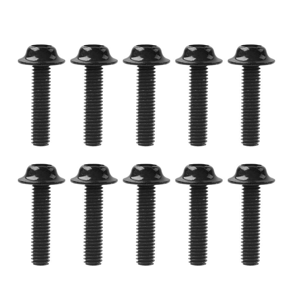 GZYF 10 Pcs M5*25mm Hex Socket Bolts Motorcycle Windshield Bolts Aluminum Black Universal compatible with many automotive, motorcycles
