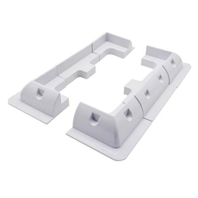 TEVSJG 6PCS Rectangular Corner mounting Bracket for Solar Panels, Suitable for Wooden RV Shelters, Camping car Covers, UV Protection(White)