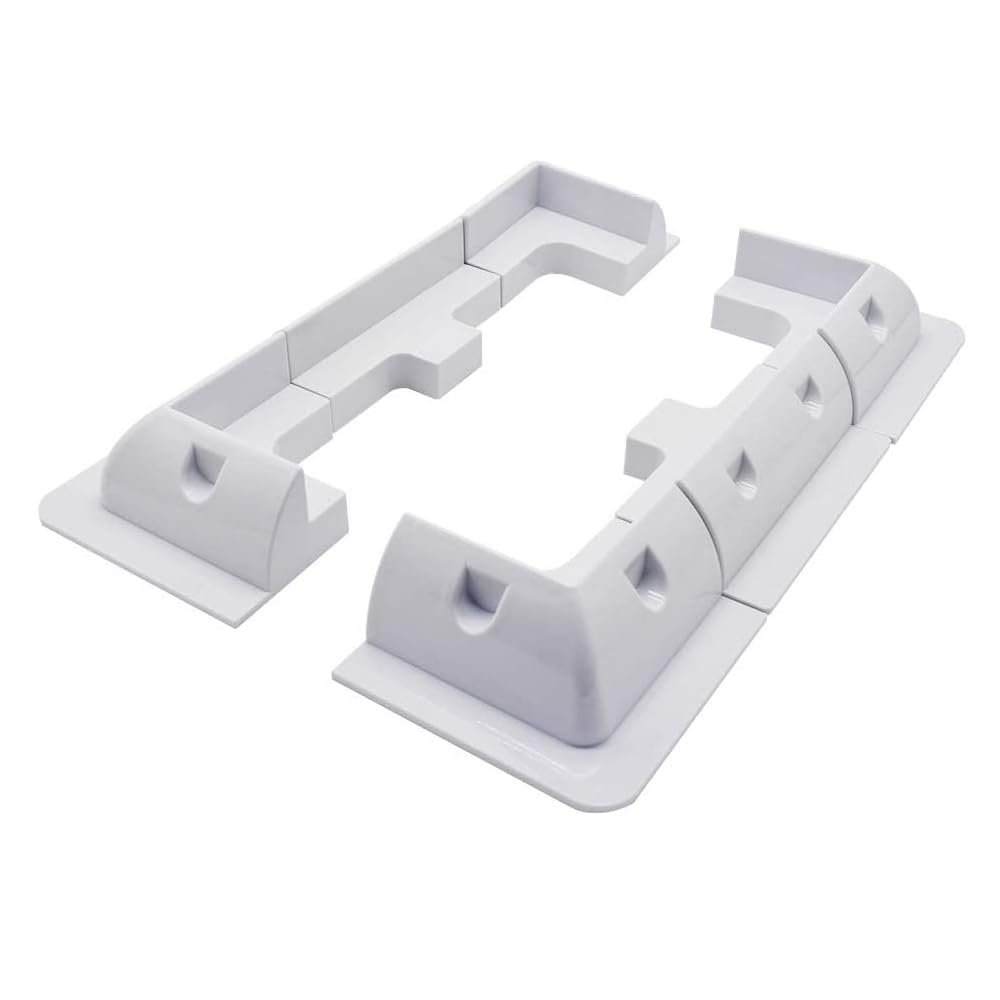 TEVSJG 6PCS Rectangular Corner mounting Bracket for Solar Panels, Suitable for Wooden RV Shelters, Camping car Covers, UV Protection(White)