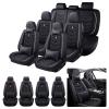 AUNM 7 Seats Car Seat Covers for Dodge Durango 2000-2026,Black White view 1