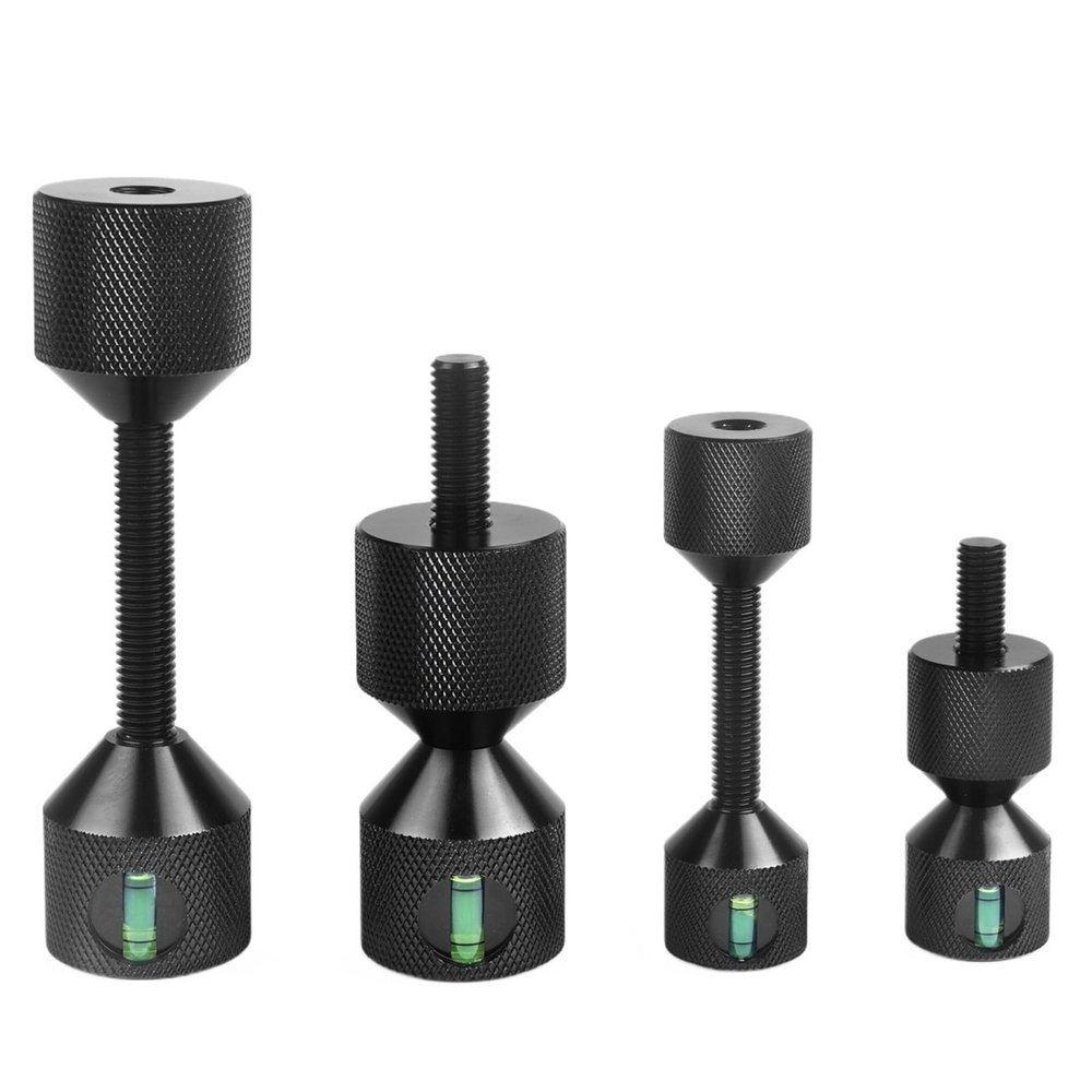 Flange Two Hole Pin 4PCS Aluminum 6061 1-1/8inch Two Hole Pins Set 1-1/8" 2 Flange Alignment Pin with Level(Black)