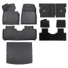 BGGJJ Compatible with Leapmotor C10 2024 2025 Car Floor Mats Cargo Liner, TPE 3DTrunk Mats and Backrest Mats LHD(9pcs Double Layer) view 1