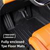 BGGJJ Compatible with Leapmotor C10 2024 2025 Car Floor Mats Cargo Liner, TPE 3DTrunk Mats and Backrest Mats LHD(9pcs Double Layer) view 3