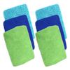 Garneck 6pcs Microfiber Cleaning Cloths for Car Windshield and Window Squeegee Replacement, Reusable Vehicle Car Care Towels for Dust and Fog Removal, Blue and Green view 1