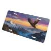 Flying Eagle Mountains License Plate - 6x12 Aluminum Tag - Purple Sunset Snow Peak Gift view 2