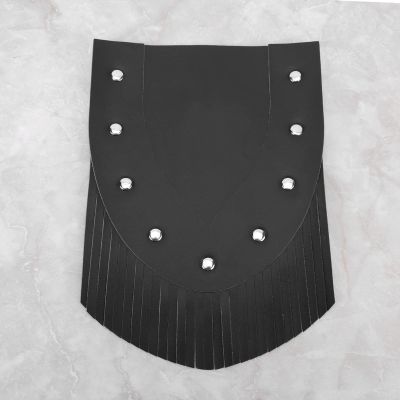 aqxreight Motorcycle Front Mud Flap with Tassel Motorcycle M Front Mud Flap with Tassel for, PU Material Accessory Mu (Black Beard)