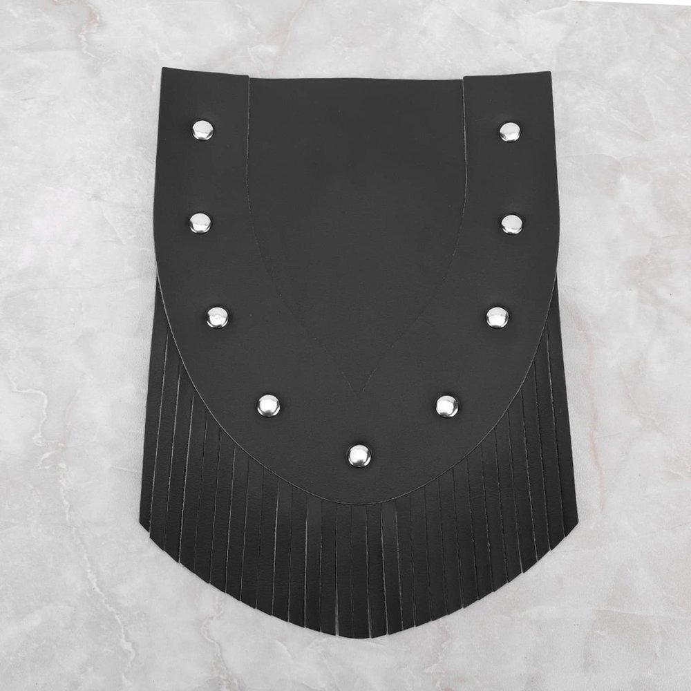 aqxreight Motorcycle Front Mud Flap with Tassel Motorcycle M Front Mud Flap with Tassel for, PU Material Accessory Mu (Black Beard)