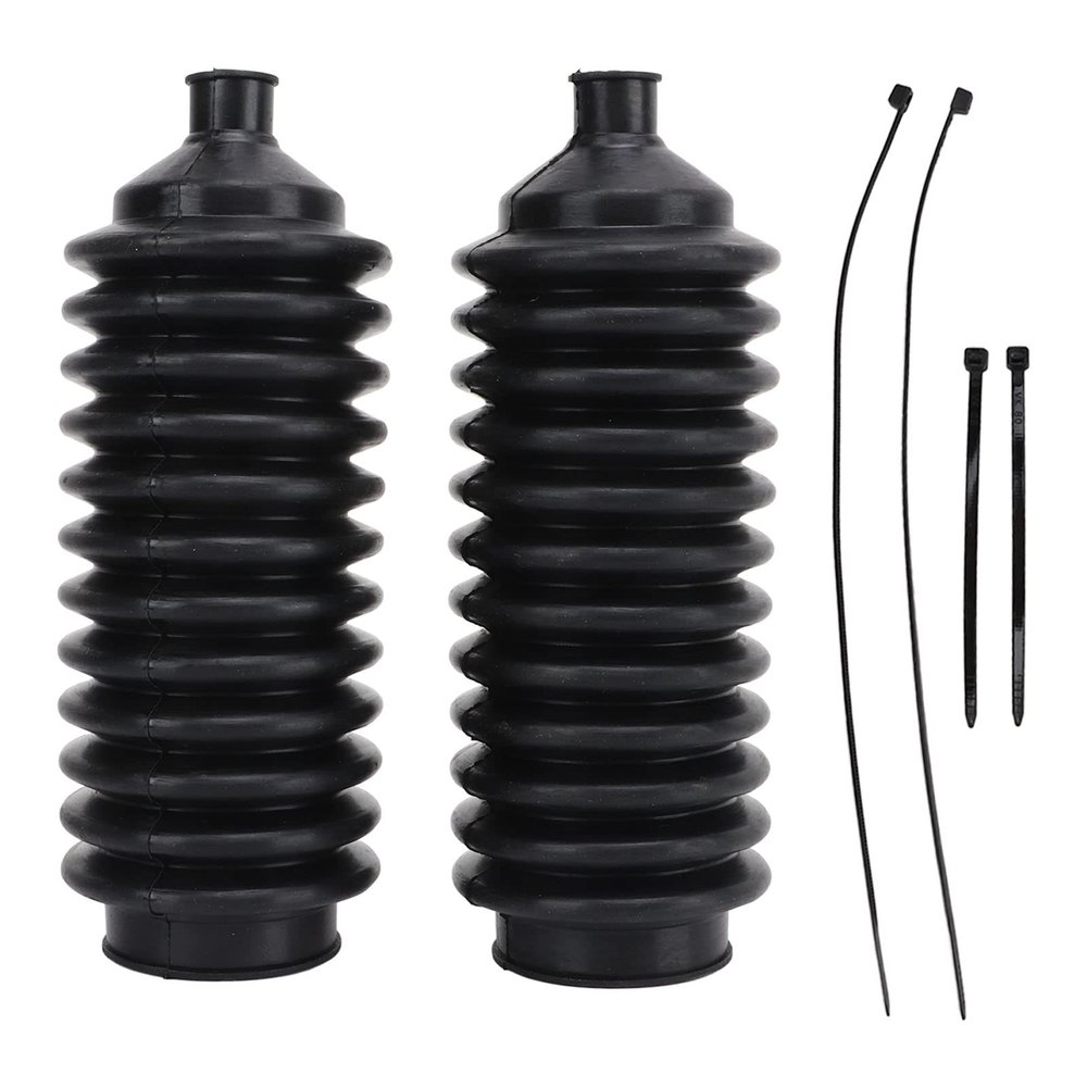 2pcs Power Steering Rack Boots, Rubber OEM Design Replacement for Commodore VT VX VY VZ WH WK WL 1997-2004, Heat Flexible Bellow Boot Kit with Cable Ties