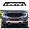 Car Front Bumper Grille Frame Cover Trim Compatible with Ford Ranger T9 Wildtack 2023-2026 ABS Front Bumper Lower Grille Frame Panel Protective Cover Exterior Decorative Accessories (Black B) view 2