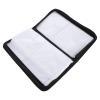 HOMOBABE 80-Slot Oxford Fabric CD Holder Pouch with Zipper, Large Capacity DVD Storage Wallet for Car and Home Organization, Black Disc Organizer Case view 1