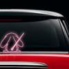 Vesvory Funny Reflective Rabbit Waving Tail Rear Window Windshield Sticker Decal for Cars,Bunny Car Rear Wiper Decal for Car Vehicle Window Wipers Decoration (Pink) view 1