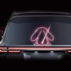 Vesvory Funny Reflective Rabbit Waving Tail Rear Window Windshield Sticker Decal for Cars,Bunny Car Rear Wiper Decal for Car Vehicle Window Wipers Decoration (Pink) view 3
