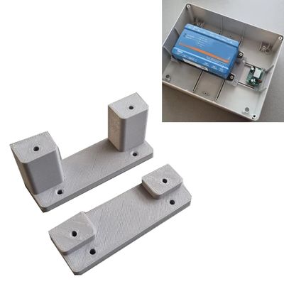 Mounting Bracket Compatible with Victron Cerbo Gx for Scame Scabox 686.208, Screws Included for Secure Fit (Black)
