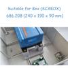 Mounting Bracket Compatible with Victron Cerbo Gx for Scame Scabox 686.208, Screws Included for Secure Fit (Black) view 2