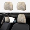 JMLTUCS Gold Cowhide Print Metallic Car Headrest Covers 2 Pcs, Universal Elastic Car Head Rest Cover for Most Cars, Breathable Washable Auto Headrest Covers for Cars, Suvs, Trucks view 1