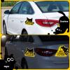 Reflective Black Cat Student Driver Magnet for Car, 6 Pack Strong Magnetic New Driver Signs, Removable Please Be Patient Rookie Bumper Stickers, Highly Visible Day & Night for Teens, Beginners (A) view 4