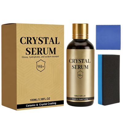Ceramic Coating Kit For Car: Hardness 9H, Long Lasting Hydrophobic Paint Protection 100 ml | Liquid With Clear Gloss Finish,