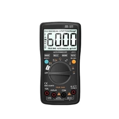 AN9002 6000 Counts Multimetro True RMS Tester Digital Multimeter AC/DC Current Voltage Professional(AN9002 Black Pro)