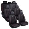 JARMAY Leather Car Seat Covers 7 Seats for Ford Explorer 2000-2026, Stain-Resistant & Waterproof, Durable Car Seat Protectors.(7 Seats Full Set,Black Red) view 1