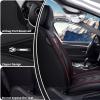 JARMAY Leather Car Seat Covers 7 Seats for Ford Explorer 2000-2026, Stain-Resistant & Waterproof, Durable Car Seat Protectors.(7 Seats Full Set,Black Red) view 3
