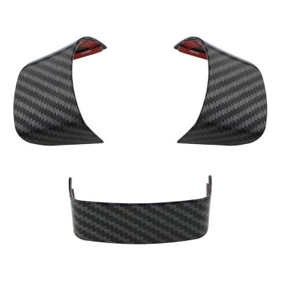 Steering Wheel Panel Cover Trim Compatible With VW Golf 5 MK5 Passat B6 Jetta Tiguan Touran 2007-2011 Accessories(Carbon fiber)