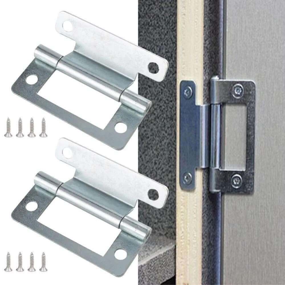 TEVSJG 2pcs/Set Spring Door Hinges Creative Folded Room Cupboard Hinges for Camper Van Motorhome Caravans Furniture Accessories