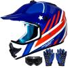ROOZO Youth Kids Dirt Bike Helmet DOT Approved, Full Face Motocross Set view 1