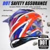 ROOZO Youth Kids Dirt Bike Helmet DOT Approved, Full Face Motocross Set view 2