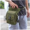 Bonalake Thigh Bag, Secure Leg Bag with Double Strap Waterproof Leg Pouch for Motorcycle Riding, Outdoor Sports, Gear Storage, Army Green view 3