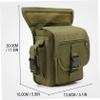 Bonalake Thigh Bag, Secure Leg Bag with Double Strap Waterproof Leg Pouch for Motorcycle Riding, Outdoor Sports, Gear Storage, Army Green view 4