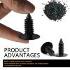 8 PCS Bumper License Plate Hole Plugs Clips, PA66 Durable Push-in, 7mm Decoration and Sealing Cover, Compatible with GM, Ford, Chrysler, Audi, BMW & More (Black) view 4