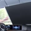 Car Side Window Sun Shade - Retractable Roller Blind | Suction Cup Sunshade | Titanium Silver Full Blackout, UV Protection, Heat Block, Folding Blinds for Windshield, SUV Caravan Minivan view 3