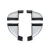 Car Door Side Steps End Cap Fit For Navara D23 NP300 2015 2016 2017 2018 Running Board Top Plug Accessories Replacement Parts(Silver,Front Right) view 3