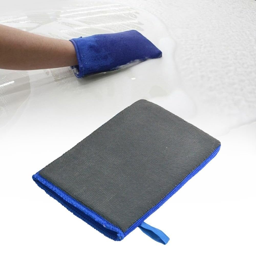 Whimzix Reusable Car Clay Mitt Glove for Detailing Polish Clay Bar Blue 5.5 * 8.7"