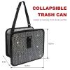 Xiqaler Bling Car Trash Can with Rhinestone, Sparkling Foldable Auto Garbage Container Hanging Back Seat Organizer, Crystal Dustbin Leakproof Garbage Can for Vehicle Home Office (Colorful) view 2