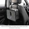 Xiqaler Bling Car Trash Can with Rhinestone, Sparkling Foldable Auto Garbage Container Hanging Back Seat Organizer, Crystal Dustbin Leakproof Garbage Can for Vehicle Home Office (Colorful) view 3