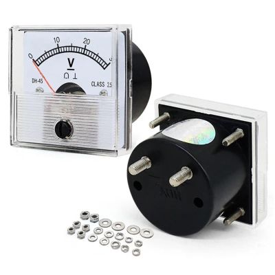 1Pcs DH-45 Voltage Meter 1V 2V 5V 10V 15V 20V 25V 30V 50V 75V 100V 150V 200V 300V 450V 500V 600V 800V Analog Voltage Panel Meter(DC 400V)