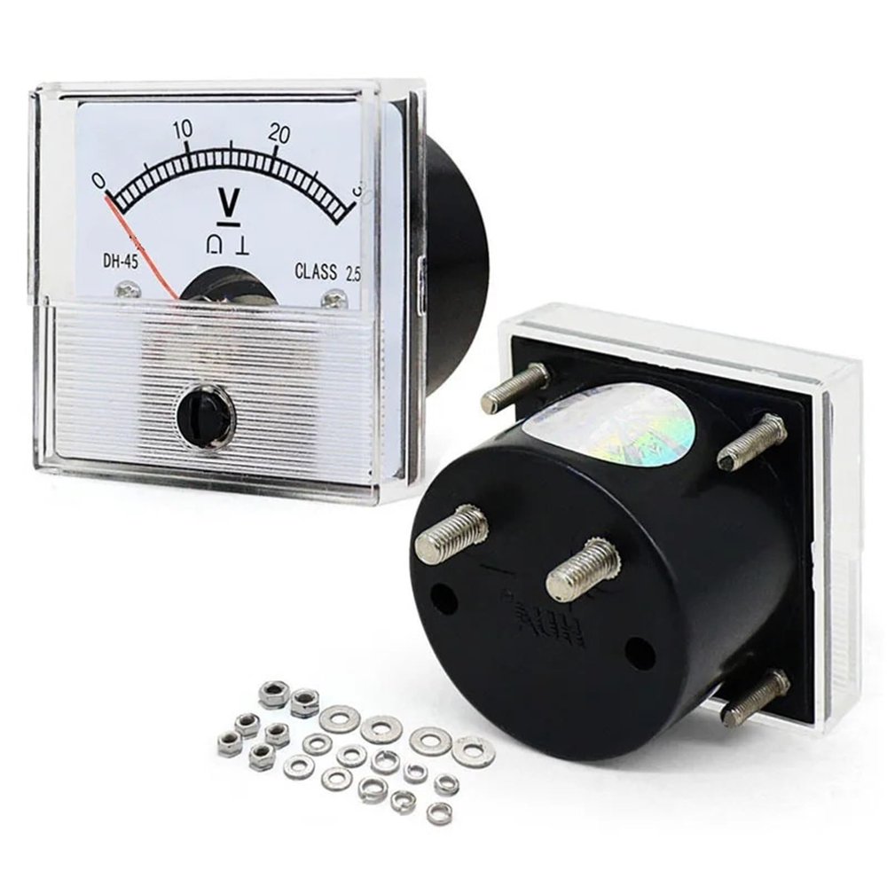 1Pcs DH-45 Voltage Meter 1V 2V 5V 10V 15V 20V 25V 30V 50V 75V 100V 150V 200V 300V 450V 500V 600V 800V Analog Voltage Panel Meter(DC 400V)