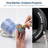 Oil-Based Tire Lettering & DIY Detail Pen Waterproof | Quick-Dry | Permanent, Premium Non-Fading Tire Marker, Paint Pens for Tires, Wood, Rock, Fabric, Glass, Ceramic, Metal, Plastic (Blue) view 4