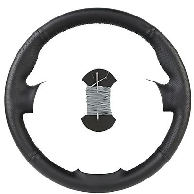 DIY Hand-Stitched Car Steering Wheel Covers, for Toyota Tundra 2012, Breathable Leather Steering Wheel Cover