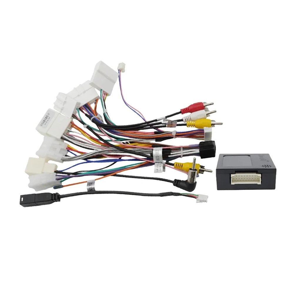 Radio Wiring Harness Canbus Box Car Stereo Audio Power Wiring Harness Cable Power Cable Connector Compatible for Toyota with JBL Amplifier