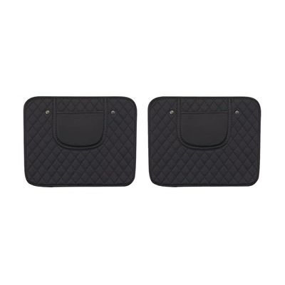 2 Pack Leather Kick Mats Back Seat Protectors for Range Rover Evoque 2011-2024, Waterproof Seat Back Cover Easy Clean Auto Interior Protection Accessories,Black-1