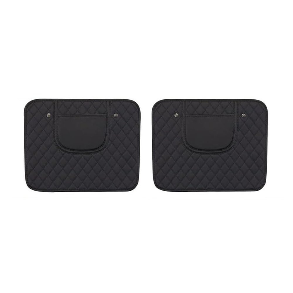 2 Pack Leather Kick Mats Back Seat Protectors for Range Rover Evoque 2011-2024, Waterproof Seat Back Cover Easy Clean Auto Interior Protection Accessories,Black-1