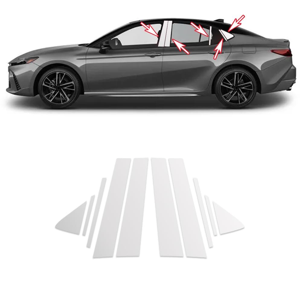 Silver Car Window Center Pillar Stickers for Toyota Camry Window Trim Protect The Center Pillar Prevent Scratches Car Tuning Accessories (for Camry (2024-2026))