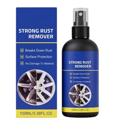 Instant Rust Remover Spray, Cleaning Polishing Inhibitor, 100ml Car Metal Surfaces Refresher, Iron Particles Remover, Maintenance Spray, Rapid Action